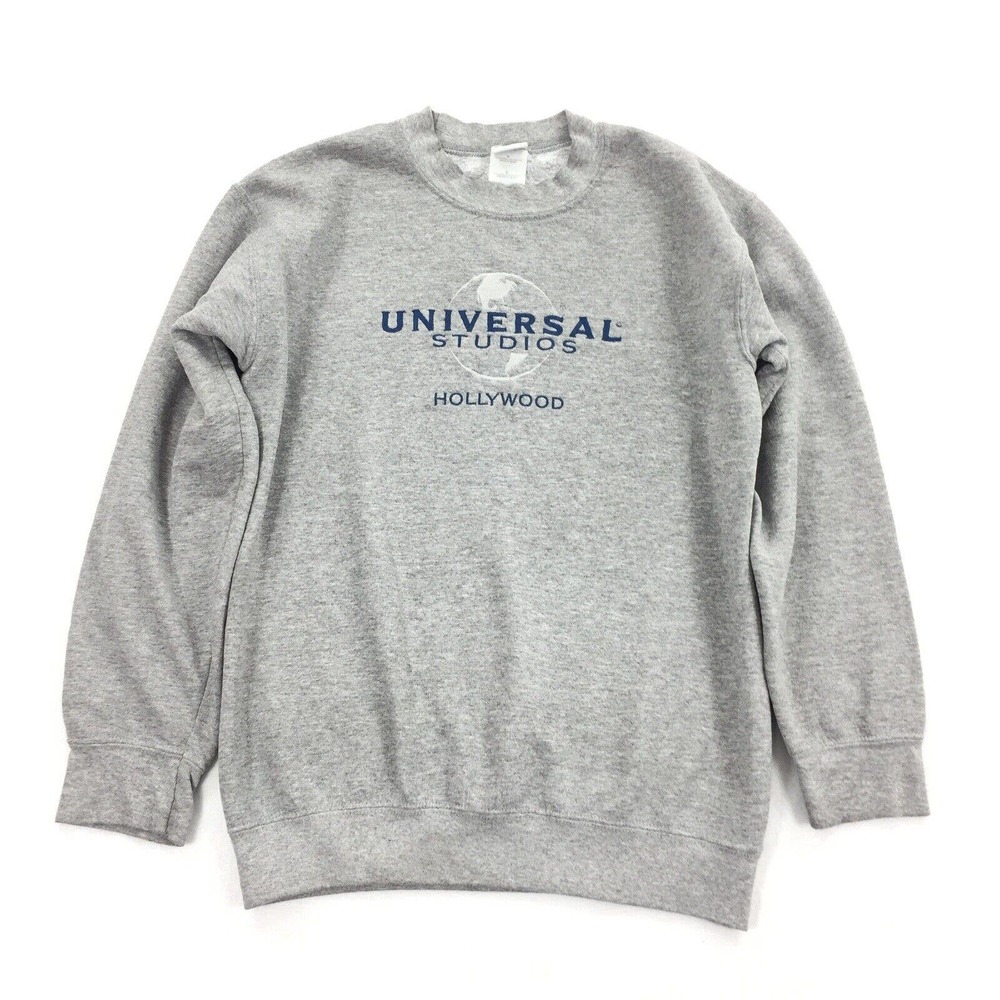 Vintage Universal Studios Hollywood Embroidered Pullover Sweatshirt Small Gray S